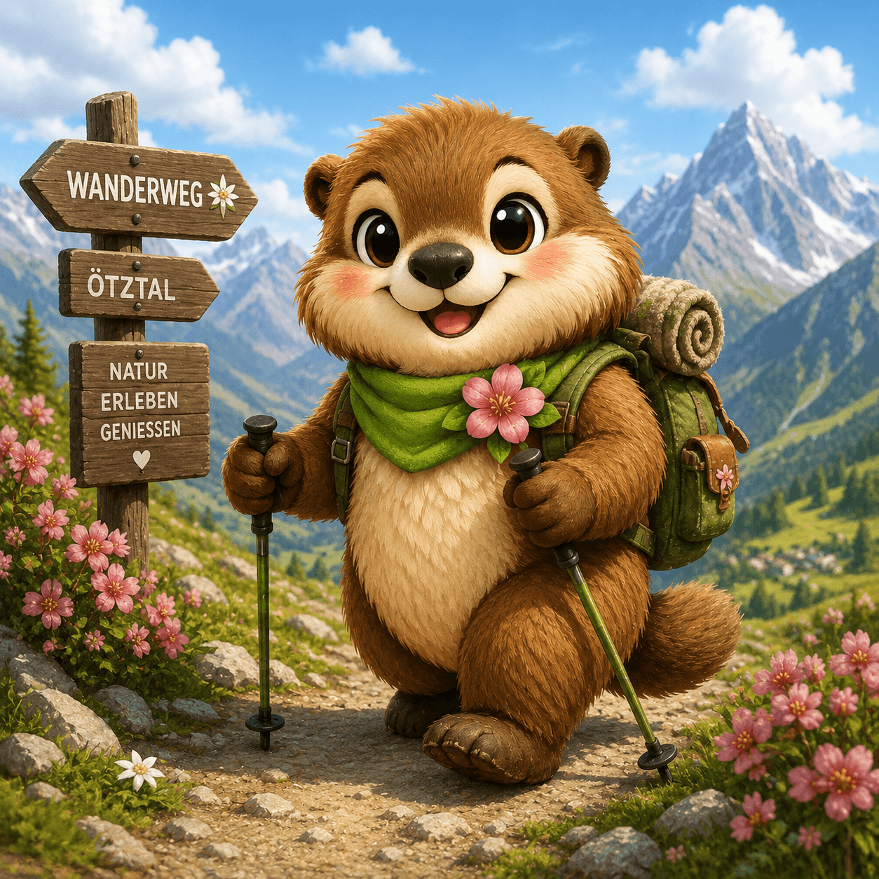 Murli beim Wandern im Ötztal