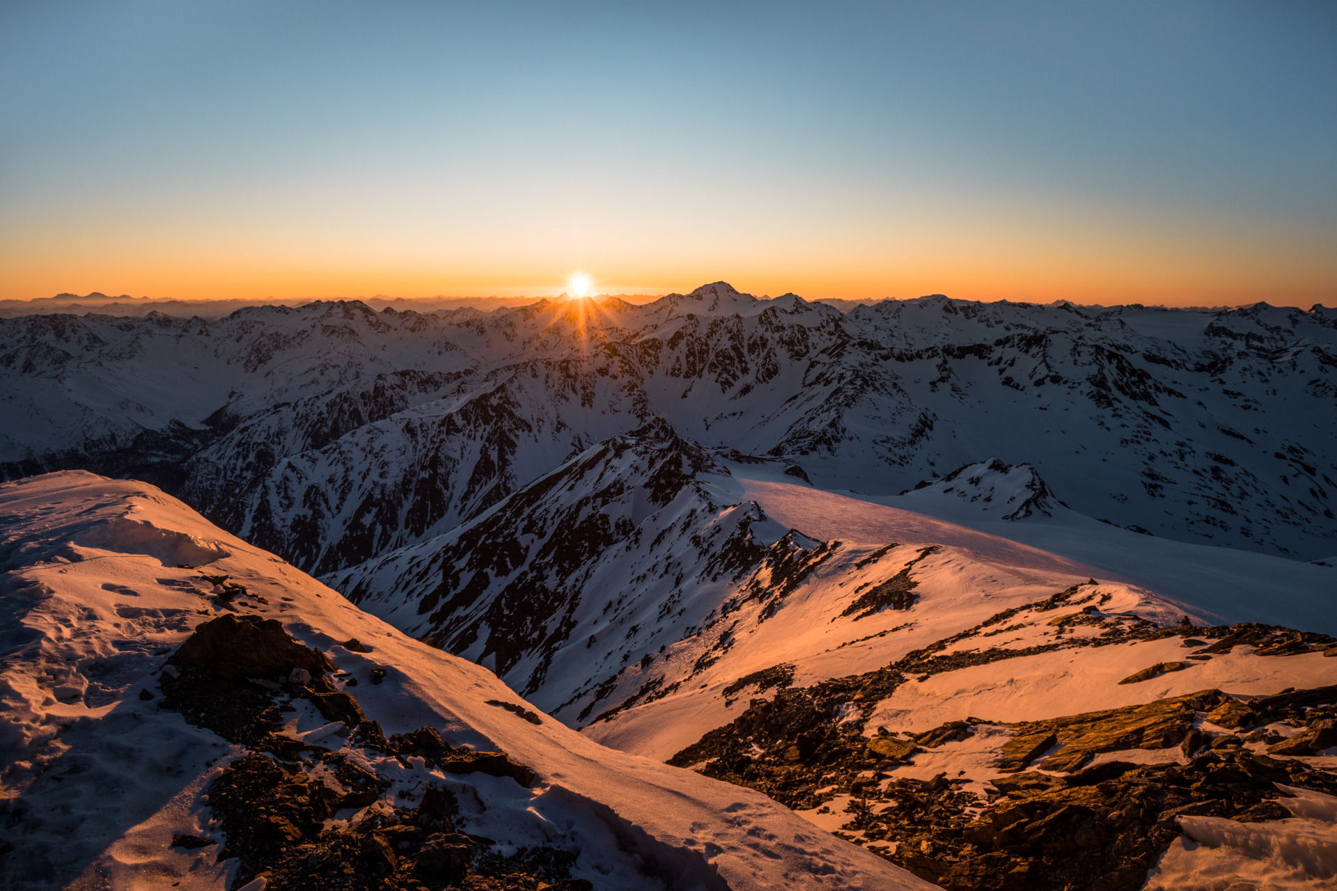 Ötztal Winter Bergpanorama