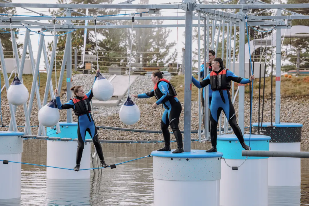 Ninja Park Hochoetz – schwimmender Kletterpark Ötztal Tirol Sommer 2026